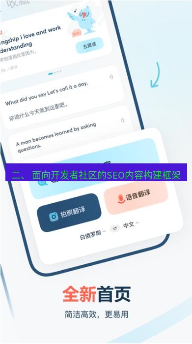 有道翻译桌面端 二、 面向开发者社区的SEO内容构建框架