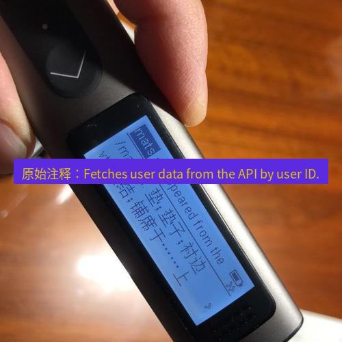 有道翻译桌面端 原始注释：Fetches user data from the API by user ID.