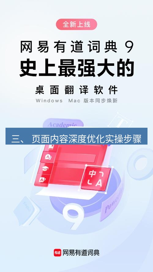 有道翻译桌面端 三、 页面内容深度优化实操步骤