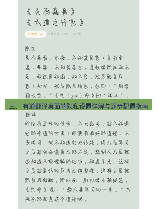 有道翻译桌面端 三、 有道翻译桌面端隐私设置详解与逐步配置指南