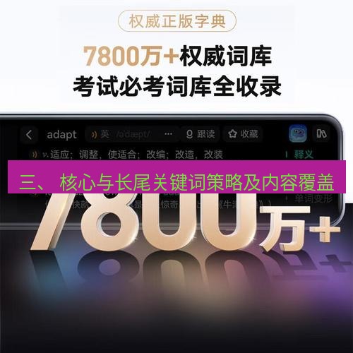 有道翻译桌面端 三、 核心与长尾关键词策略及内容覆盖