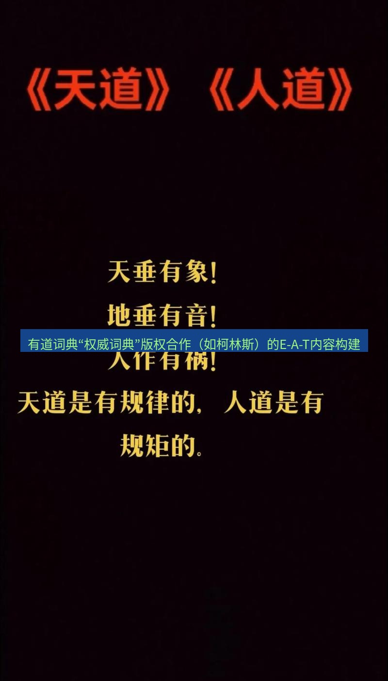有道翻译桌面端 有道词典“权威词典”版权合作（如柯林斯）的E-A-T内容构建