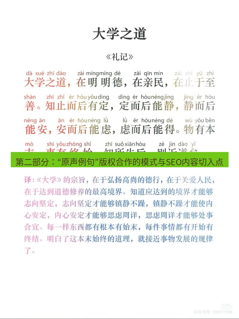 有道翻译桌面端 第二部分：“原声例句”版权合作的模式与SEO内容切入点