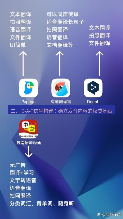 有道翻译桌面端 二、 E-A-T信号构建：确立发音内容的权威基石
